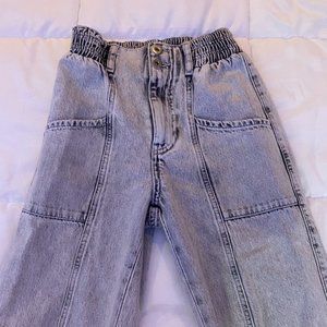 BERSHKA ACID WASH DENIM PANTS